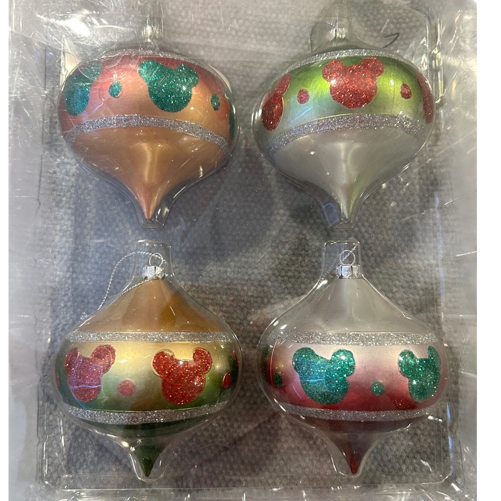 Disney Parks  Mickey Mouse Shatterproof Christmas‎ Ornaments